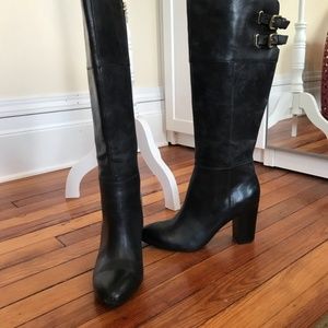 ISOLA Black Leather Knee High Boots - NWOT
